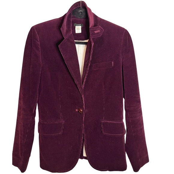 Vintage J.Crew Womens Dark Academia Corduroy Blazer Jacket Sz 6 Preppy Buttons - Picture 10 of 10